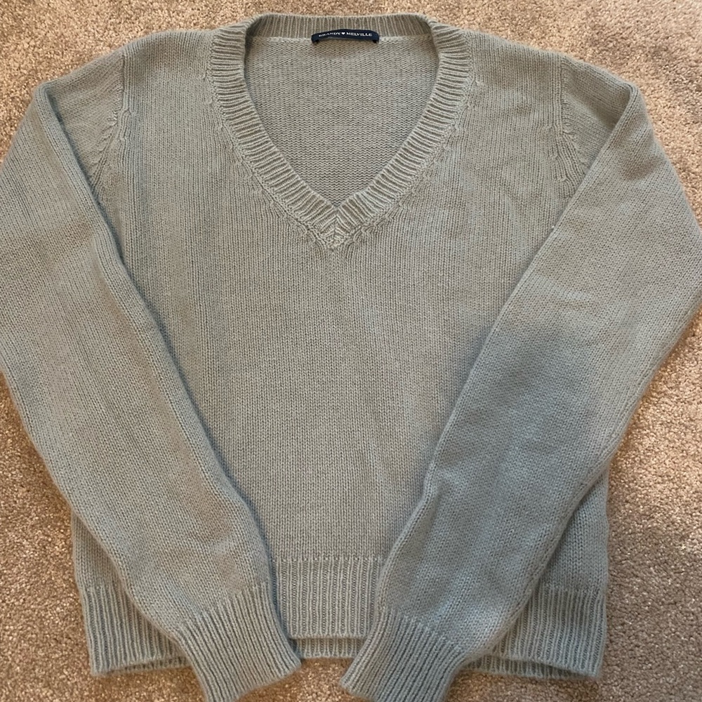 Brandy Melville Sage Nikki V-Sweater